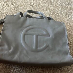 Gray medium telfar bag
